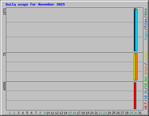 Daily usage for November 2025