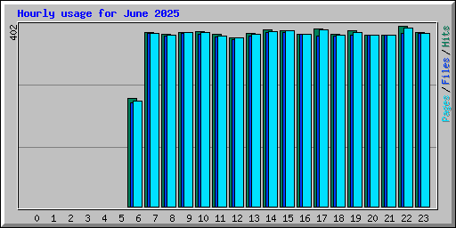 Hourly usage for June 2025